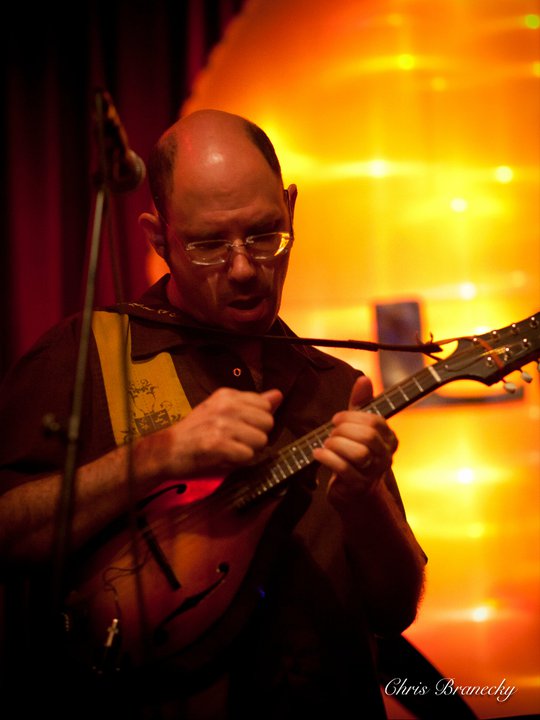 Michael playing mandolin